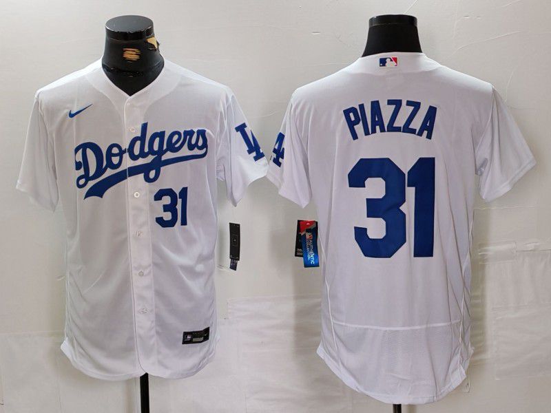Men Los Angeles Dodgers #31 Piazza White Elite 2024 Nike MLB Jersey style 3->los angeles dodgers->MLB Jersey